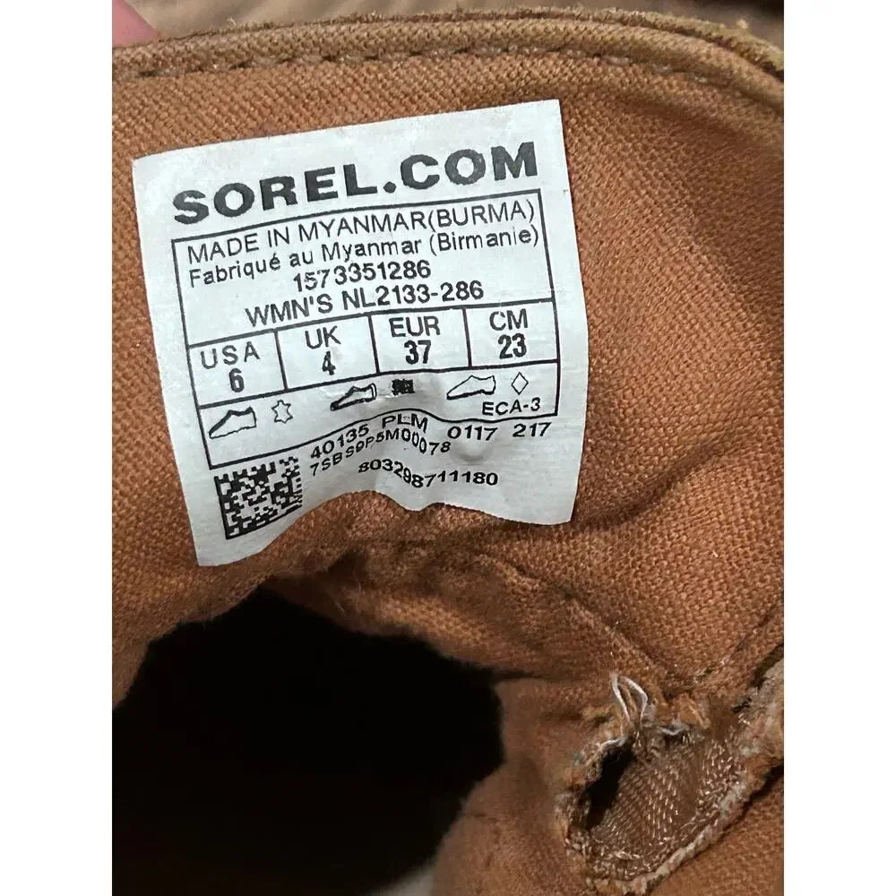 SOREL Out N About Womens Sz 6 Leather Duck Boots Waterproof Winter Rain Gorpcore